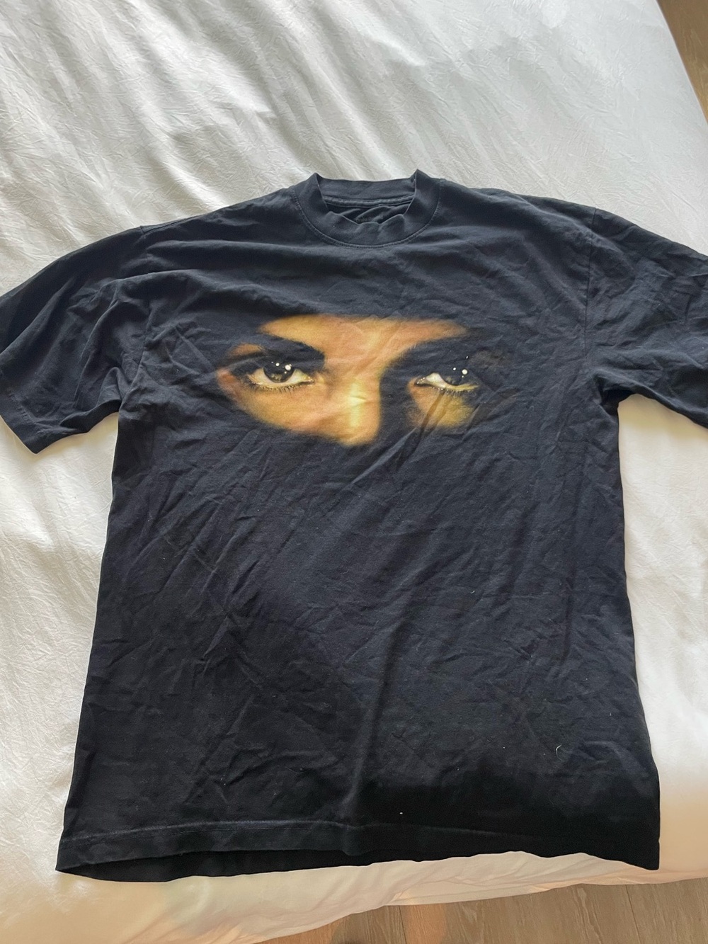 Drake Black Short-Sleeve Tee with Warm Eye Graphic
